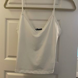White Zara Crop Tank